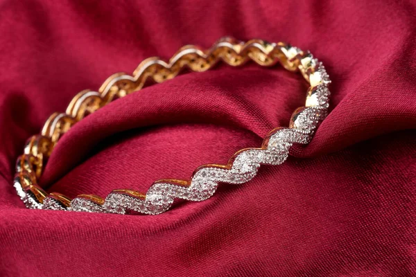 Diamantarmband Tyg Diamantsmycken Diamantband Diamantsmycken — Stockfoto