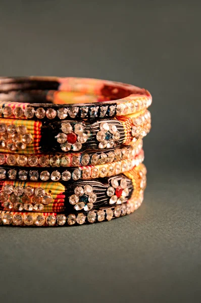 Pulseras Lac Indias Joyas Tradicionales Indias — Foto de Stock