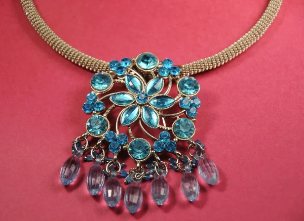 Blue diamond stones pendant, Indian Traditional jewelry