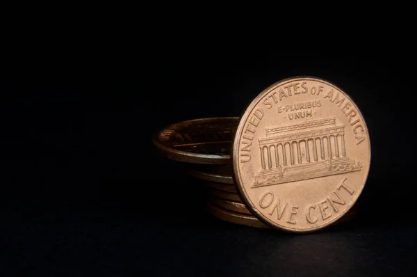 Monede Cent American Penny — Fotografie, imagine de stoc