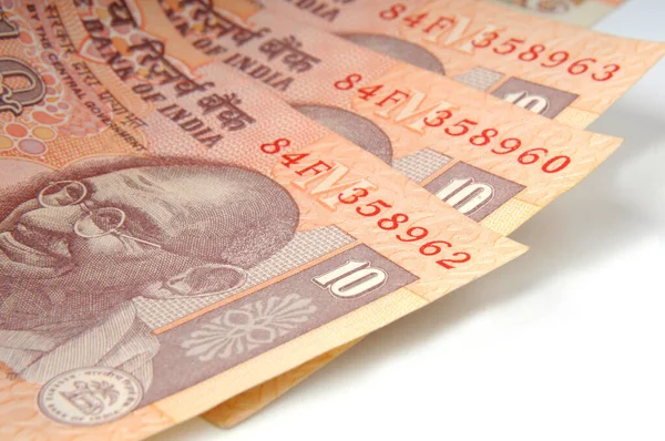 Desítka Rupií Indická Měna — Stock fotografie