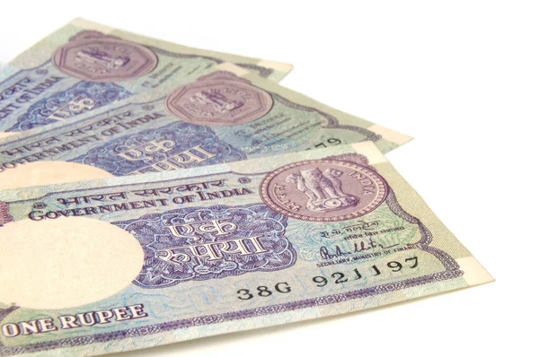 Billet Une Roupie Monnaie Indienne Monnaie Indienne Roupie Concept Argent — Photo