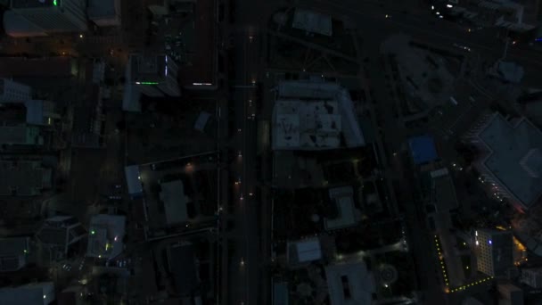 Zdjęcia Dronów Lotniczych Nocnego Ruchu Miejskiego Ulaanbaatar Mongolia — Wideo stockowe