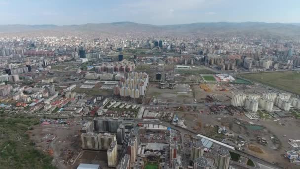 Luchtfoto Van Ulaanbaatar Grote Hoogte Mongolië — Stockvideo