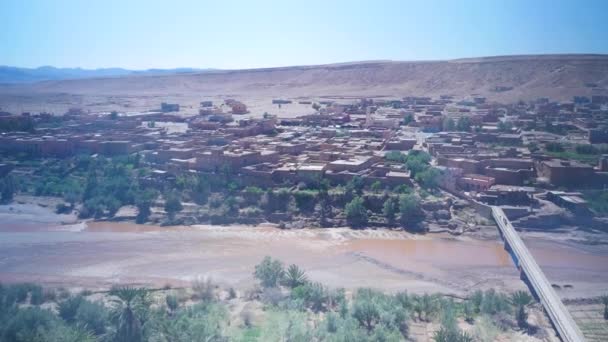 Słoneczny Dzień Miejscowości Ait Ben Haddou Prowincja Ouarzazate Maroko — Wideo stockowe