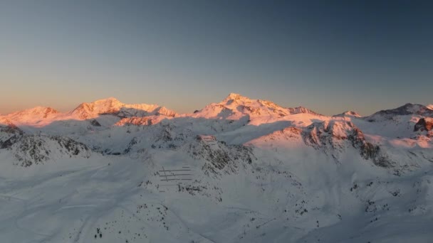 Coucher Soleil Sur Mont Blanc Dans Les Alpes Françaises Par — Video