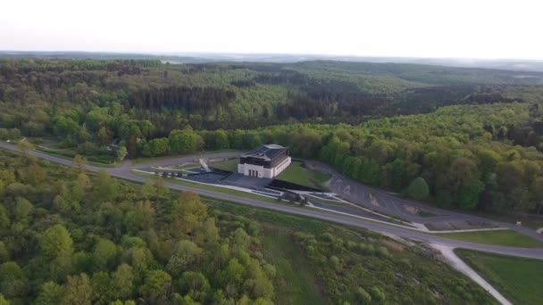 Pomnik Muzealny Pierwszej Wojny Światowej Verdun Francji Lotaryngia Widok Drona — Wideo stockowe