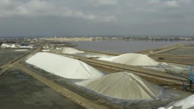 Aigues-Mortes 'in tuzlu bataklıkları, Güney' in tuzlu su ürünleri...