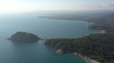 Akdeniz 'in boş kalesi Fransa' nın havadan görünüşü  
