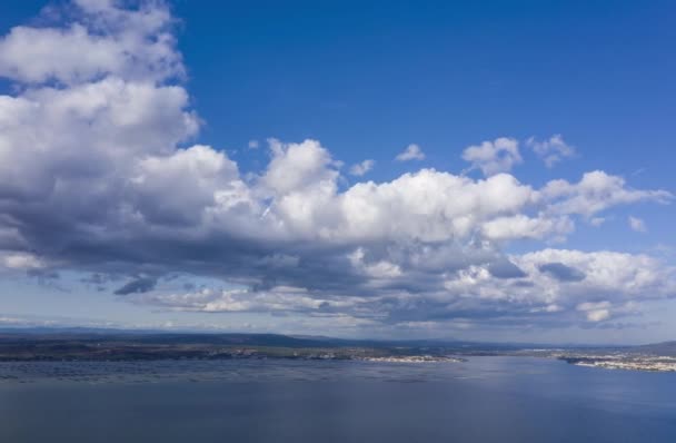 Fort France Avec Nuages Dessus Des Montagnes Carbet Vue Aérienne — Video