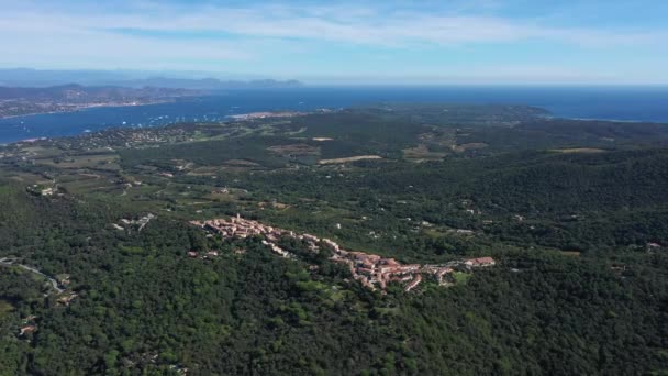 Деревня Гассен Сан Тропе Порт Гримо Средиземное Море Франция — стоковое видео