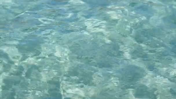 Eau bleue claire Méditerranée mer sable blanc — Video