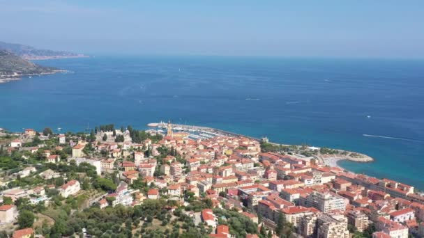 Menton Fransız Riviera Limanı Saint Michel Archange Bazilikası — Stok video