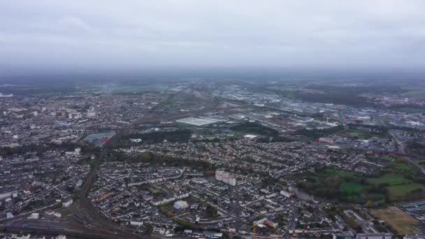 Alta vista aérea le Mans França famoso 24 Horas de Le Mans resistência carro esporte — Vídeo de Stock