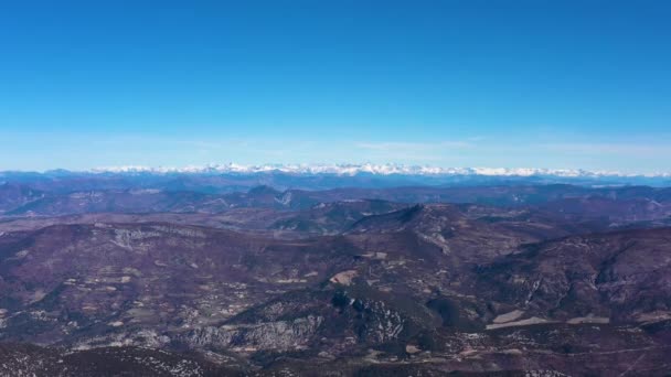 Alpes franceses vista aérea do Mont Ventoux Vaucluse Provence dia ensolarado — Vídeo de Stock