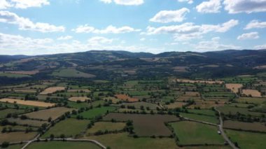 Bocage kırsal hava manzarası pastoral tarım Fransa Aveyron Marvejols