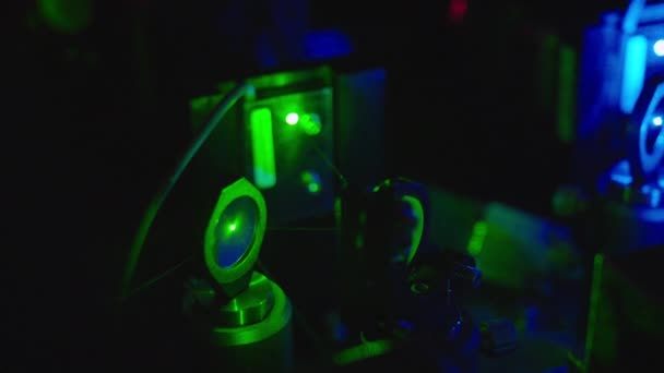 Microscopia de varredura a laser confocal em câmera lenta. Técnica de imagem óptica — Vídeo de Stock