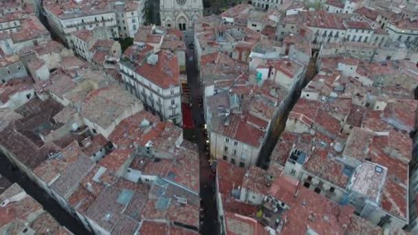 Uitzicht Saint Roch Kerk Montpellier Frankrijk — Stockvideo