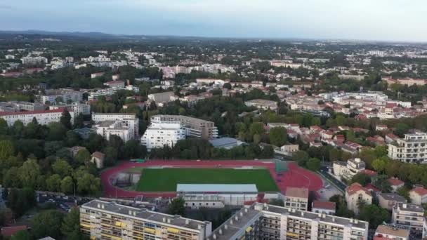Athletic Stadium Philippides Montpellier Antenn Sköt Boutonnet Grannskap Frankrike — Stockvideo
