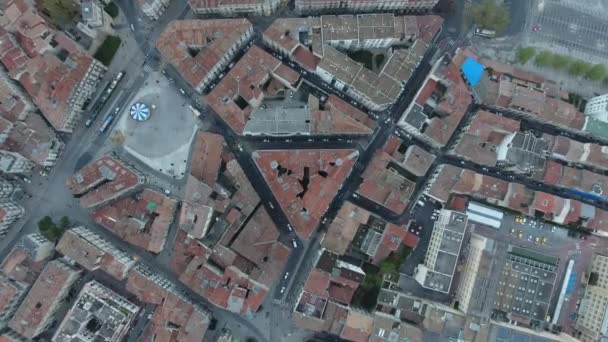 Vista vertical del dron sobre el barrio de Montpellier. Antena — Vídeo de stock