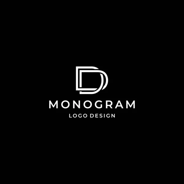 Monogramm Logo Buchstabe Mit Einfachen Und Geometrischen Linien Unternehmen Und — Stockvektor