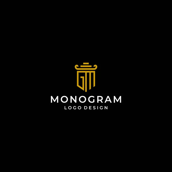 Modernes Und Einfaches Logo Über Die Buchstaben Und Mit Geometrischen — Stockvektor