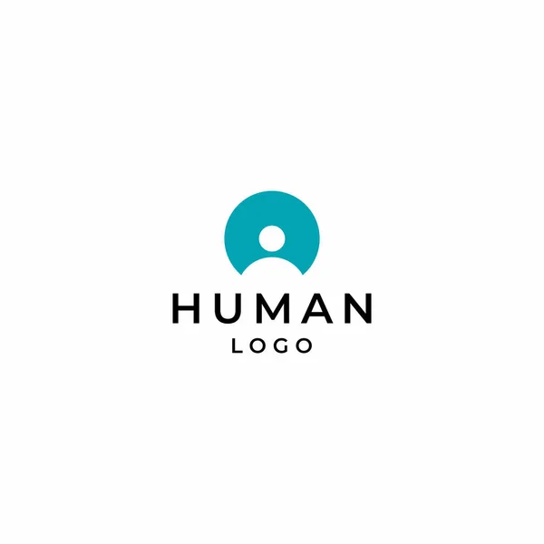 Logotipo Simple Moderno Único Sobre Las Personas Los Seres Humanos — Archivo Imágenes Vectoriales