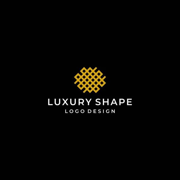 Een Modern Luxe Logo Ontwerp Gemaakt Van Gouden Geometrische Lijnen — Stockvector