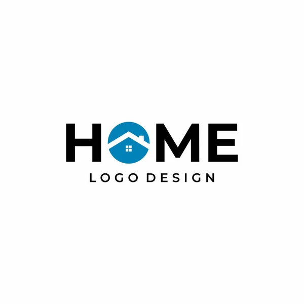 Logo Moderno Limpio Wordmark Sobre Hogar Bienes Raíces Eps Vector — Vector de stock