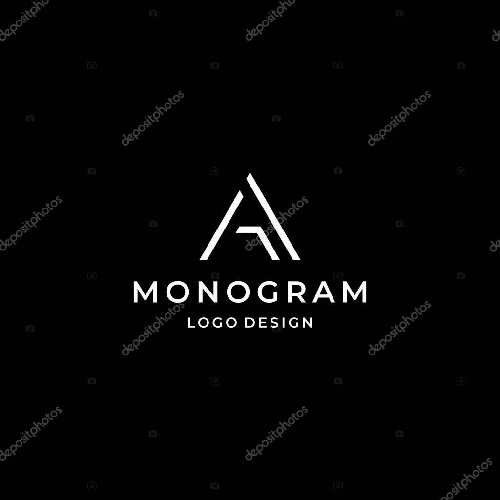 Simple and luxurious logo, letter A and G with thin geometric lines.Business and Finance.EPS10, Vector.