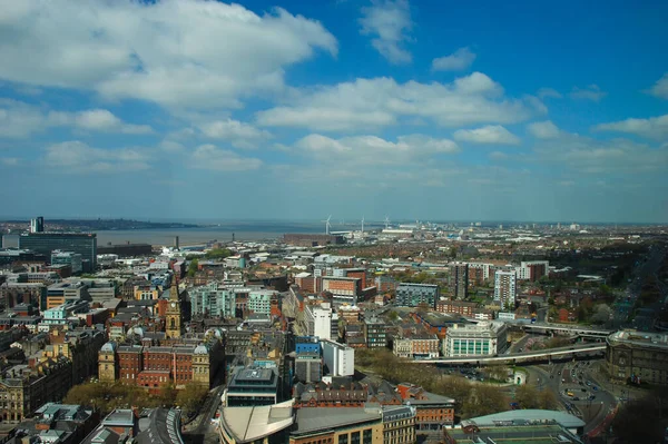 Skyline Urbano Della Città Liverpool Regno Unito — Foto Stock