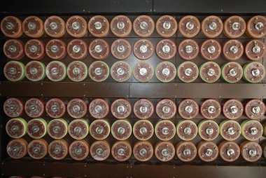 The Bombe device used by codebreakers during World War II at Bletchley Park, UK clipart