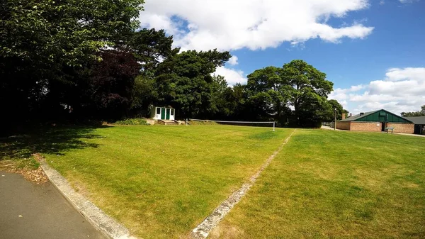 Grastennisbaan Bletchley Park Mansion Verenigd Koninkrijk — Stockfoto