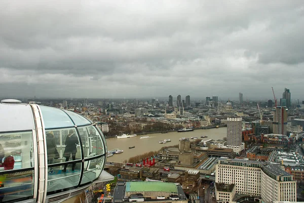 London Eye Sur Les Rives Tamise Dans Centre Londres Royaume — Photo