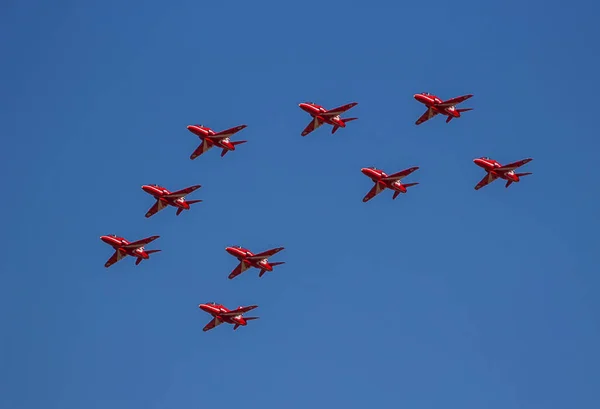 Equipo Acrobático Real Fuerza Aérea Flechas Rojas —  Fotos de Stock