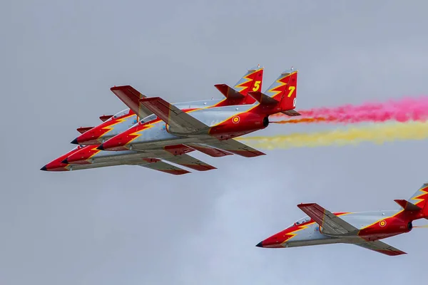 Team Espositivo Acrobatico Spagnolo Patrulla Guila Eagle Patrol — Foto Stock