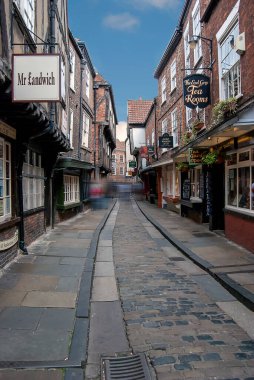 The Shambles is one of the oldest and narrowest streets in York and the UK clipart