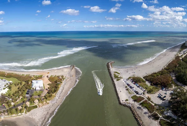 Aerial View Jupiter Inlet Florida Usa Stock Photo