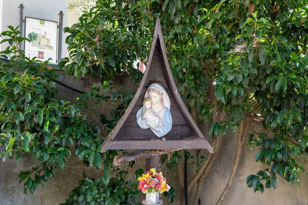 Helig Avbild Föreställande Madonnan Fotograferad Barbaresco Piemonte — Stockfoto