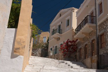 Simi Adası 'ndaki merdivenler