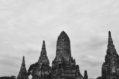  Wat Chaiwatthanaram eski ve harabe Ayutthaya Historical Park Tayland Budist Tapınağı