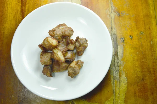 Gebratene Fermentierende Schweineknochen Auf Teller — Stockfoto