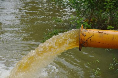  yağ pompası drenaj su geri Nehri'ne sel korumak için