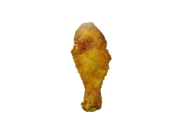 Krispigt Stekt Kyckling Ben Vit Bakgrund — Stockfoto