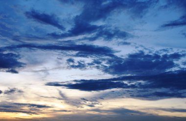 gün batımı alacakaranlık gökyüzü arka plan ve doku