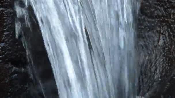 Woda Spada River Pass Rock Kamień Lesie — Wideo stockowe