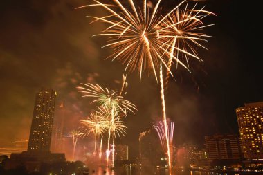 Tayland 'daki Cho Phraya nehrinde yeni yıl kutlamaları