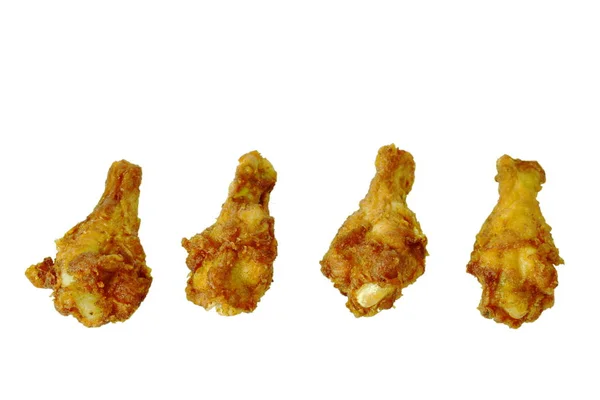 Crispy Fried Chicken Leg White Background — Stock Photo, Image