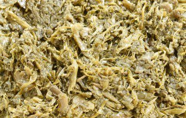  Kızarmış turşusu hardalı karıştırın veya Gan Lan Cai yakın çekim lahana ve siyah zeytin yağı yapılmış Çin gıda