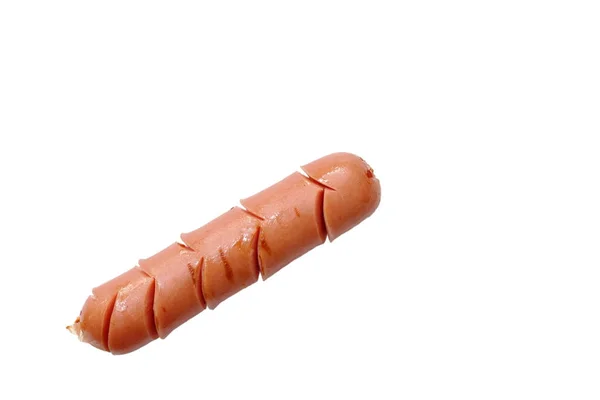 Hot Dog Grilla Lub Kiełbasa Wieprzowa Białym Tle — Zdjęcie stockowe